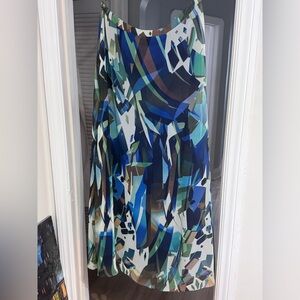 💙 Long Tall Sally Abstract Print Maxi Skirt | Tall | Flowing Boho Resort Chic💙
